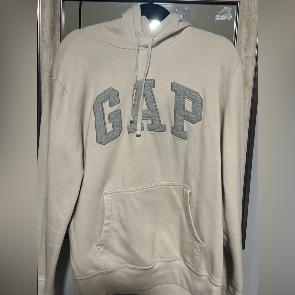 gap Arch Logo Hoodie Men Small- Unbleached White